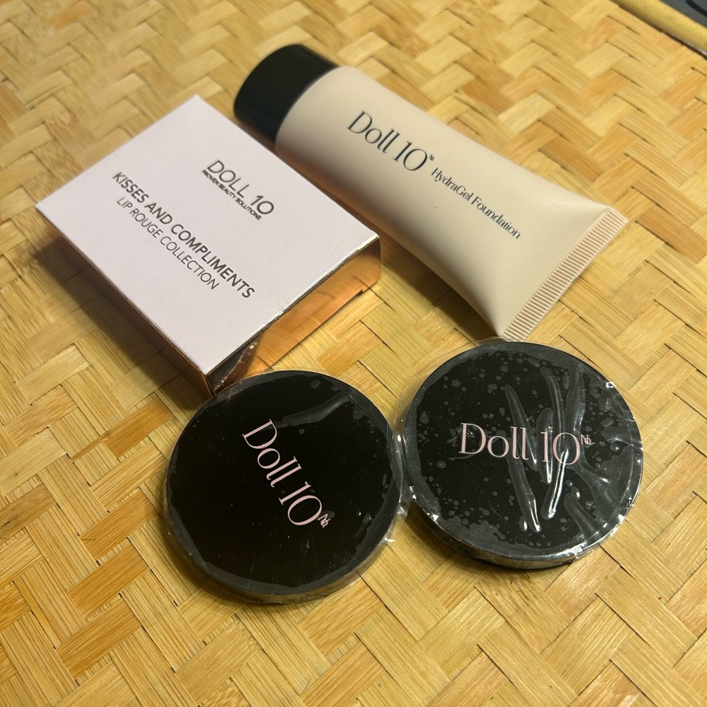Doll10 Lipstick Trio, Foundation and Blush Set